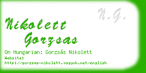 nikolett gorzsas business card